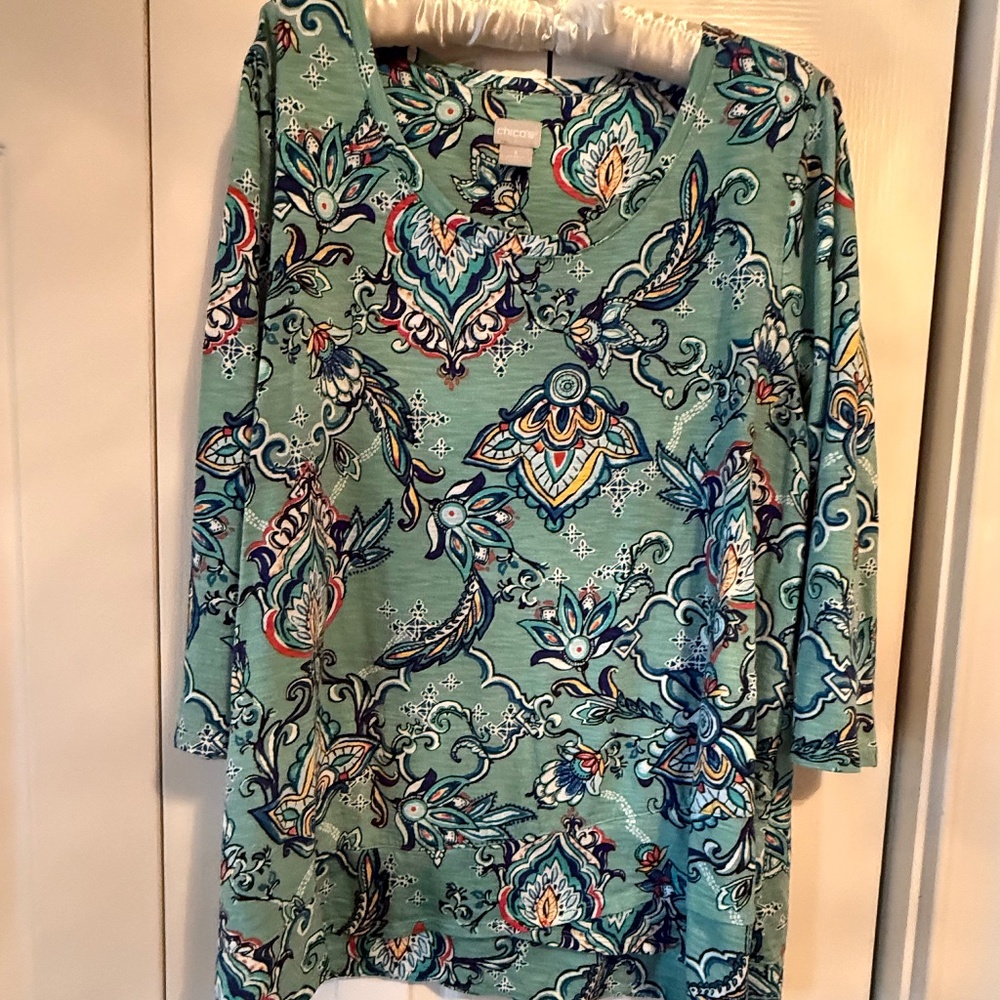 Chico’s Knit Paisley Top